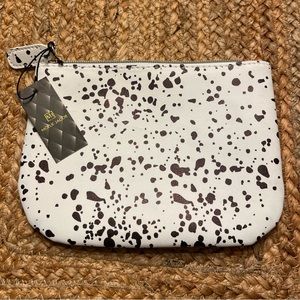 Mollie Jacob - NWT black & white speckled make up bag